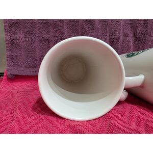Set of 2 Starbucks Coffee Mugs 2005 White Ceramic Tall Latte Cups (16 oz)